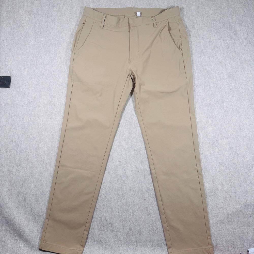 Fabletics The Only Classic  Fit Pant Dark Twill Tan 34x32